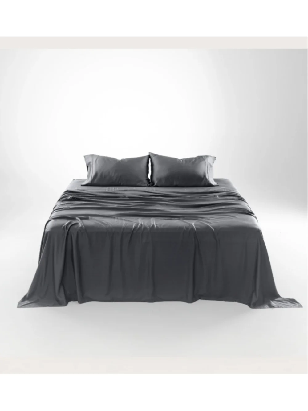 Olive Crate 100% Eucalyptus TENCEL Cooling - KING Sheet Set 4pc Charcoal